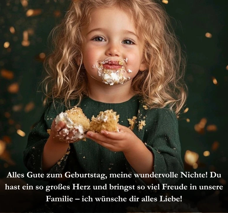 Alles Gute zum Geburtstag, meine wundervolle Nichte! Du hast ein so großes Herz und bringst so viel Freude in unsere Familie – ich wünsche dir alles Liebe!