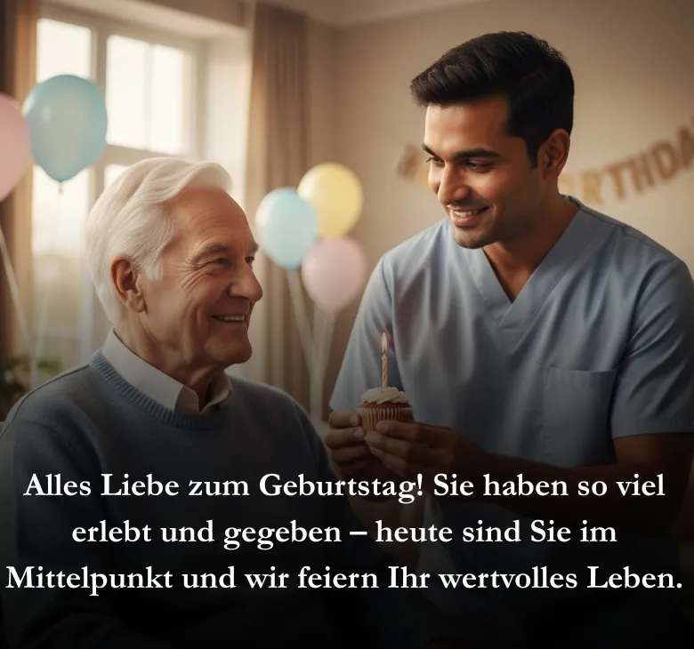 Alles Liebe zum Geburtstag! Sie haben so viel erlebt und gegeben – heute sind Sie im Mittelpunkt und wir feiern Ihr wertvolles Leben.