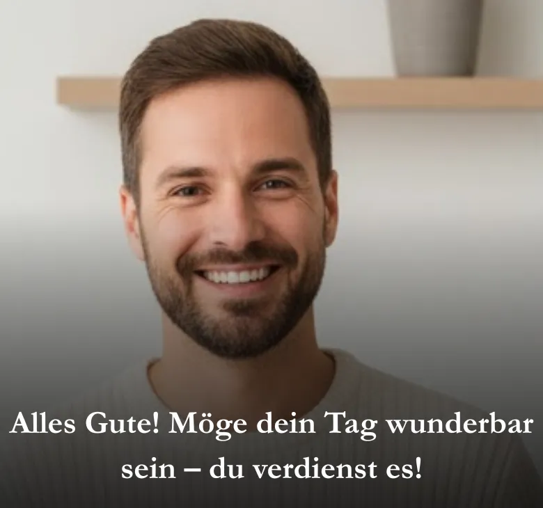 Alles Gute! Möge dein Tag wunderbar sein – du verdienst es!