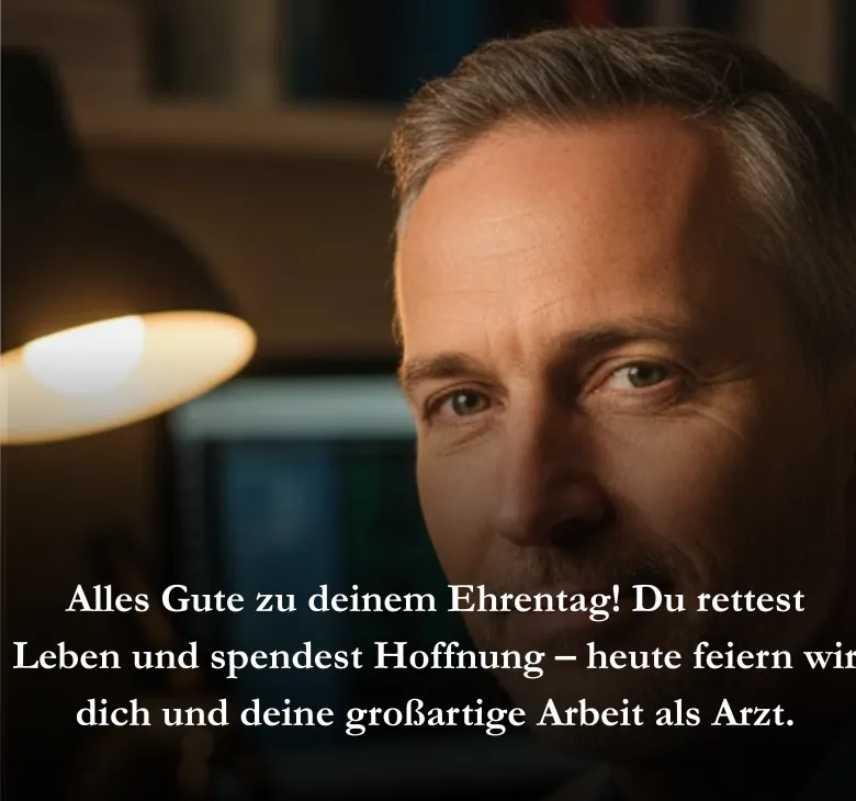 Alles Gute zu deinem Ehrentag! Du rettest Leben und spendest Hoffnung – heute feiern wir dich und deine großartige Arbeit als Arzt