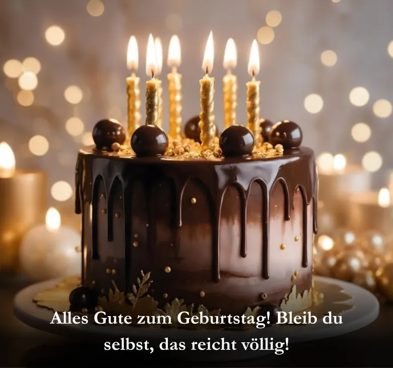 Alles Gute zum Geburtstag! Bleib du selbst, das reicht völlig!