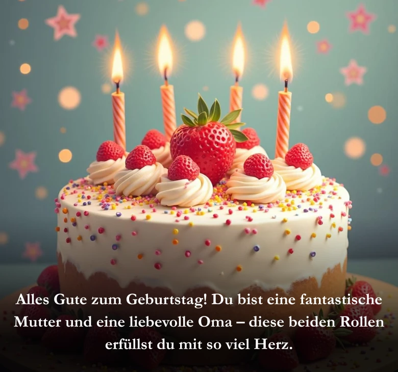 Alles Gute zum Geburtstag! Du bist eine fantastische Mutter und eine liebevolle Oma – diese beiden Rollen erfüllst du mit so viel Herz