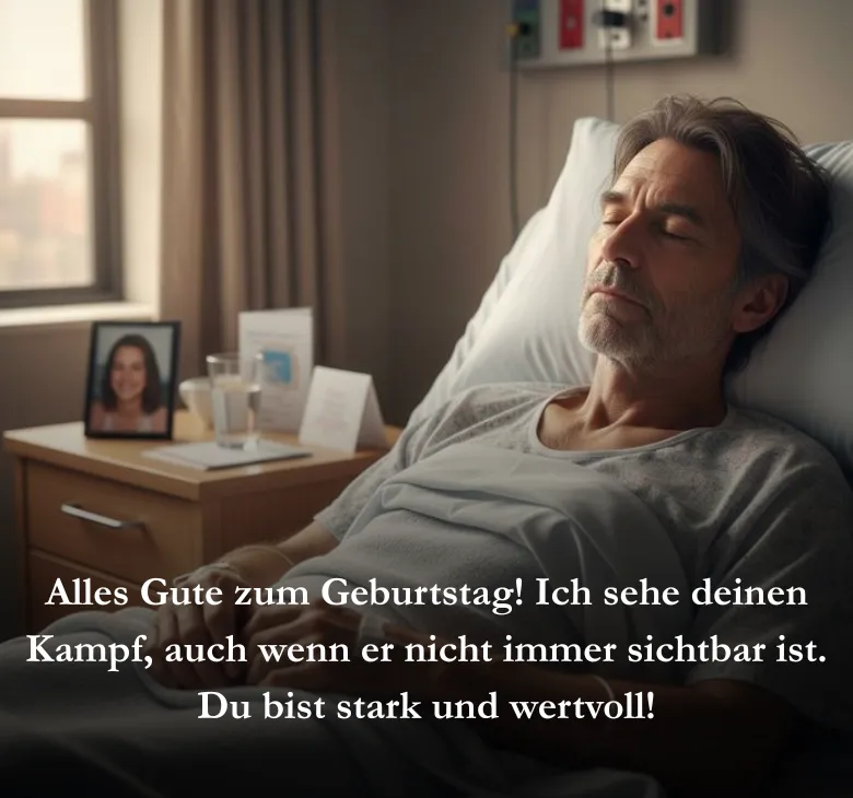 Alles Gute zum Geburtstag! Ich sehe deinen Kampf, auch wenn er nicht immer sichtbar ist. Du bist stark und wertvoll!