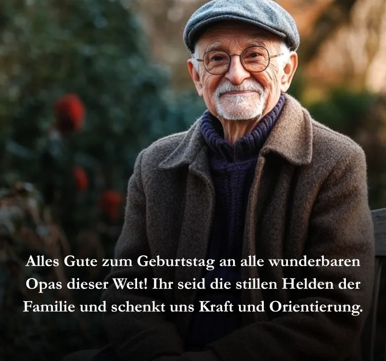 Alles Gute zum Geburtstag an alle wunderbaren Opas dieser Welt! Ihr seid die stillen Helden der Familie und schenkt uns Kraft und Orientierung.