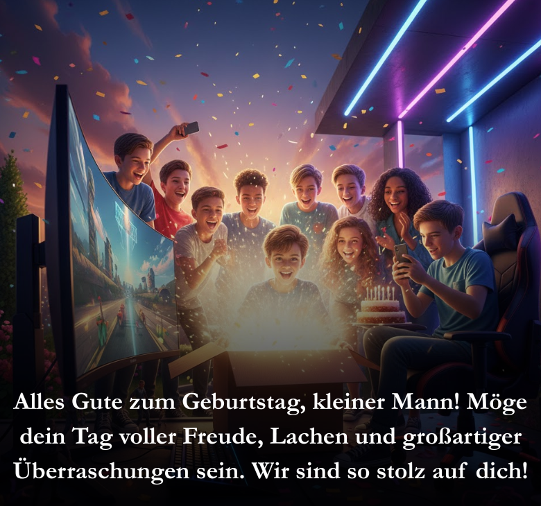 Alles Gute zum Geburtstag, kleiner Mann! Möge dein Tag voller Freude, Lachen und großartiger Überraschungen sein. Wir sind so stolz auf dich!