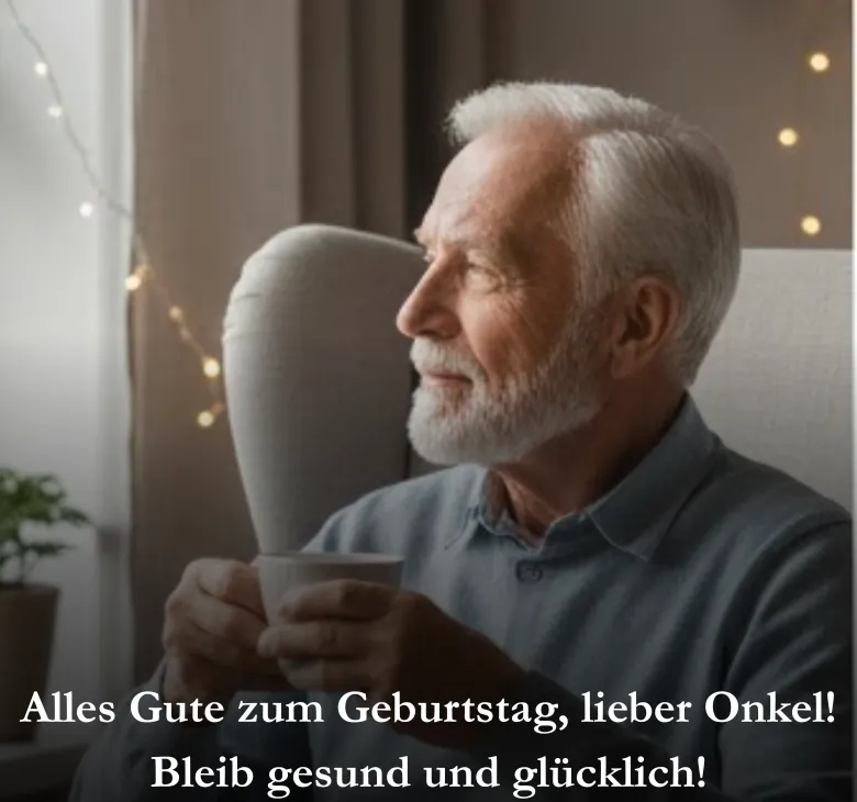 Alles Gute zum Geburtstag, lieber Onkel! Bleib gesund und glücklich!