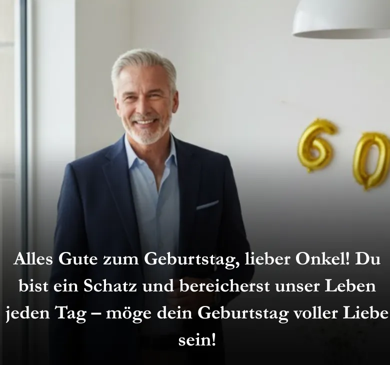 Alles Gute zum Geburtstag, lieber Onkel! Du bist ein Schatz und bereicherst unser Leben jeden Tag – möge dein Geburtstag voller Liebe sein!