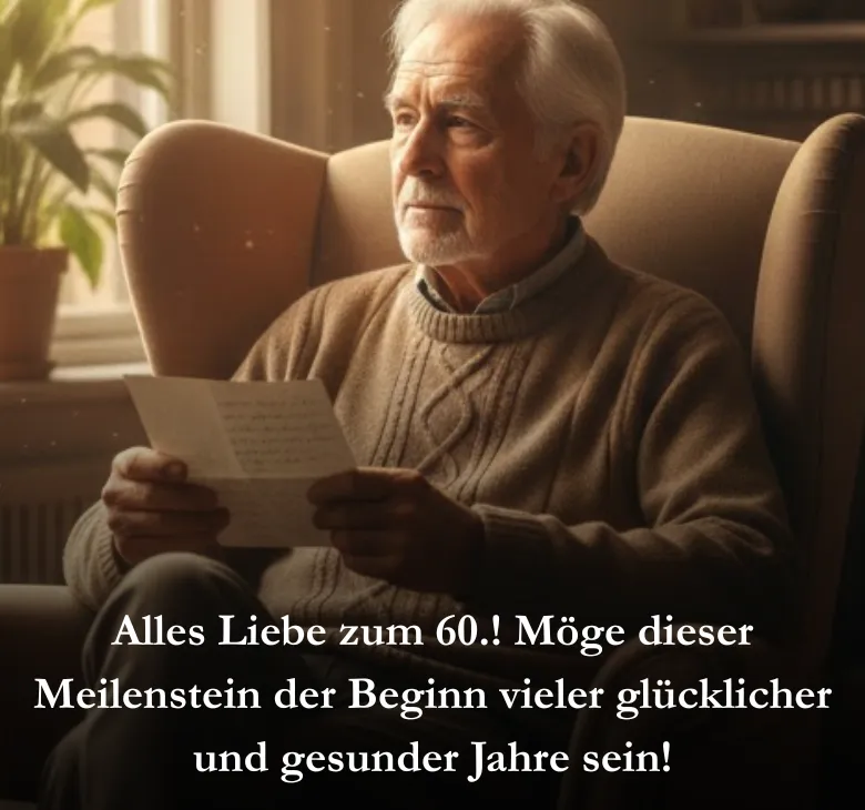 Alles Liebe zum 60.! Möge dieser Meilenstein der Beginn vieler glücklicher und gesunder Jahre sein!
