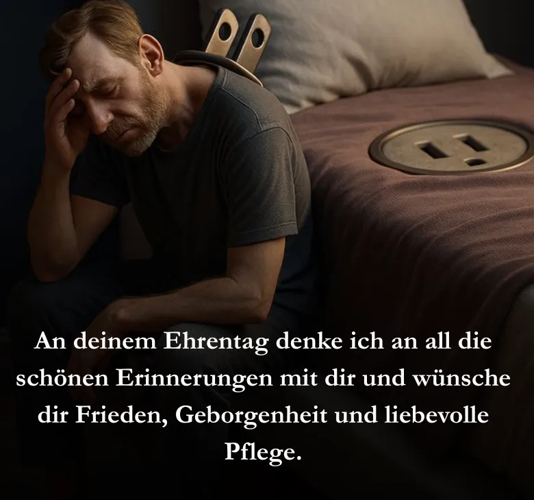 An deinem Ehrentag denke ich an all die schönen Erinnerungen mit dir und wünsche dir Frieden, Geborgenheit und liebevolle Pflege.