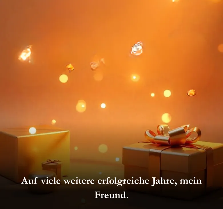 Auf viele weitere erfolgreiche Jahre, mein Freund