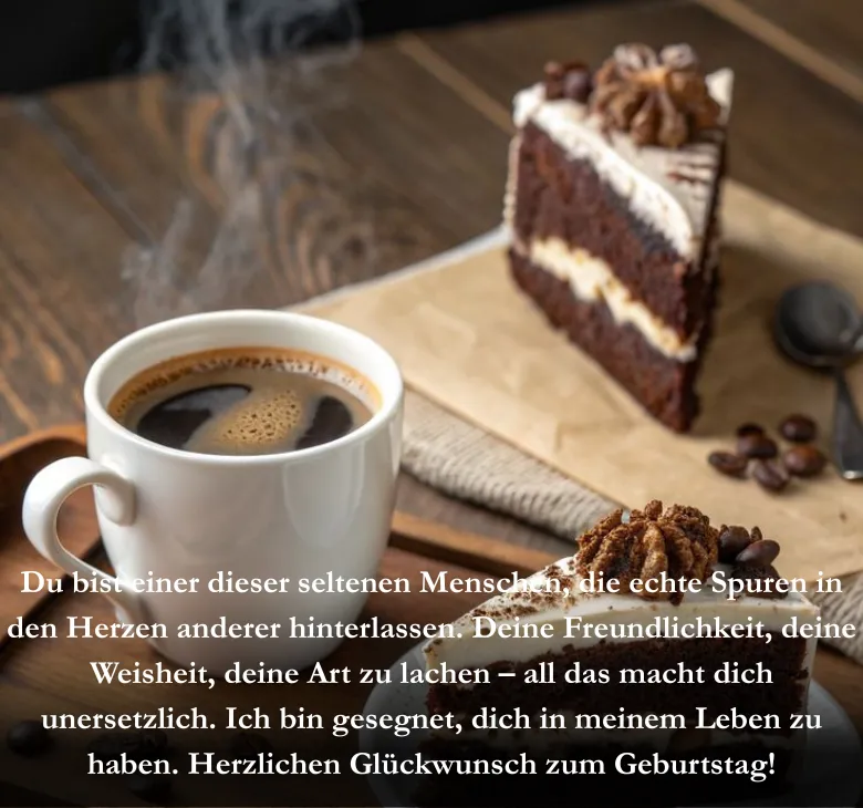 Du bist einer dieser seltenen Menschen, die echte Spuren in den Herzen anderer hinterlassen. Deine Freundlichkeit, deine Weisheit, deine Art zu lachen – all das macht dich unersetzlich. Ich bin gesegnet, dich in meinem Leben zu haben. Herzlichen Glückwunsch zum Geburtstag!