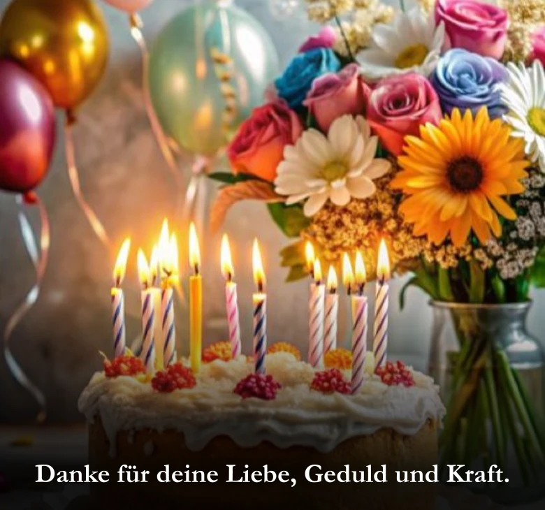 Danke für deine Liebe, Geduld und Kraft