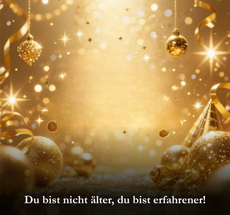 Du bist nicht älter, du bist erfahrener!