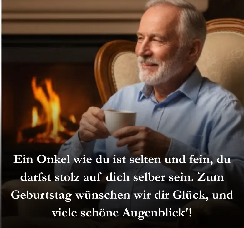 Ein Onkel wie du ist selten und fein, du darfst stolz auf dich selber sein. Zum Geburtstag wünschen wir dir Glück, und viele schöne Augenblick'!