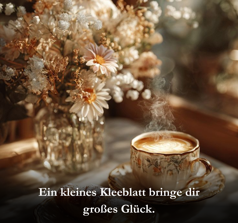 Ein kleines Kleeblatt bringe dir großes Glück