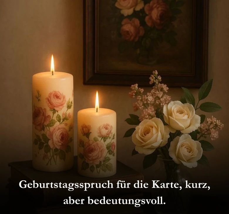 Geburtstagsspruch für die Karte, kurz, aber bedeutungsvoll