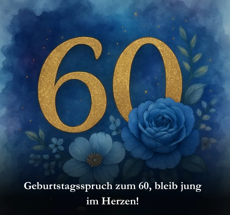 Geburtstagsspruch zum 60, bleib jung im Herzen!