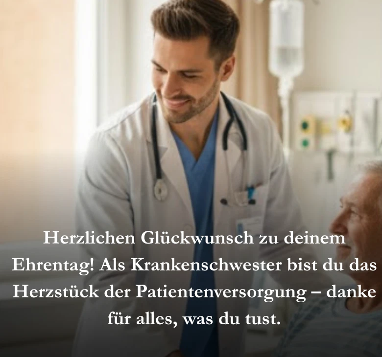 Herzlichen Glückwunsch zu deinem Ehrentag! Als Krankenschwester bist du das Herzstück der Patientenversorgung – danke für alles, was du tust.
