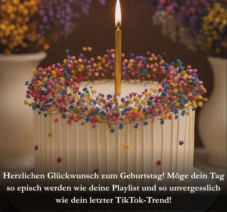 Herzlichen Glückwunsch zum Geburtstag! Möge dein Tag so episch werden wie deine Playlist und so unvergesslich wie dein letzter TikTok-Trend!