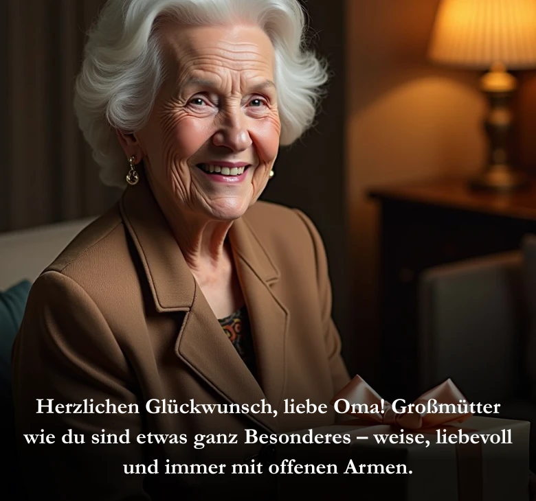 Herzlichen Glückwunsch, liebe Oma! Großmütter wie du sind etwas ganz Besonderes – weise, liebevoll und immer mit offenen Armen