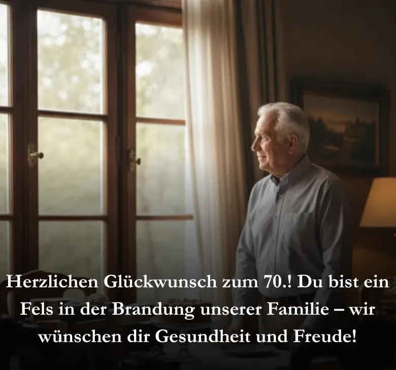 Herzlichen Glückwunsch zum 70.! Du bist ein Fels in der Brandung unserer Familie – wir wünschen dir Gesundheit und Freude!