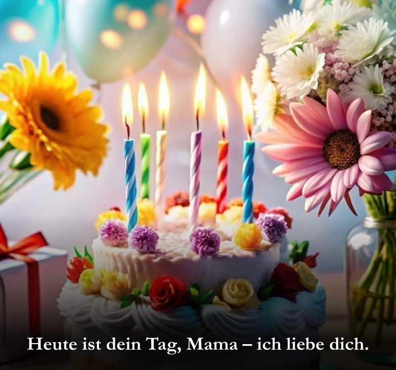Heute ist dein Tag, Mama – ich liebe dich