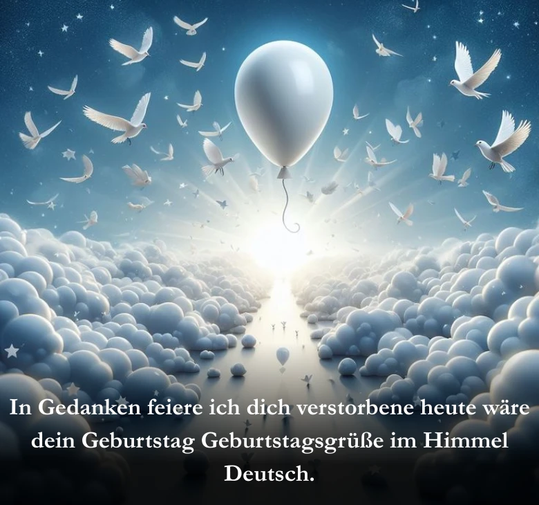 In Gedanken feiere ich dich verstorbene heute wäre dein Geburtstag Geburtstagsgrüße im Himmel Deutsch