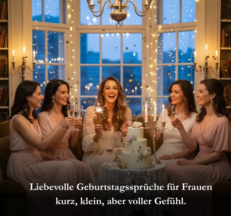 Liebevolle Geburtstagssprüche für Frauen kurz, klein, aber voller Gefühl
