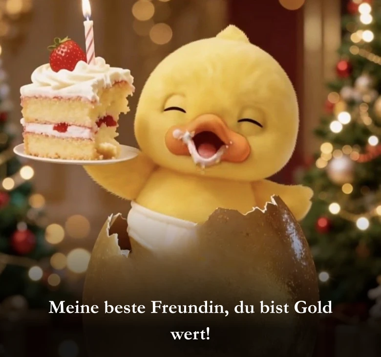 Meine beste Freundin, du bist Gold wert!