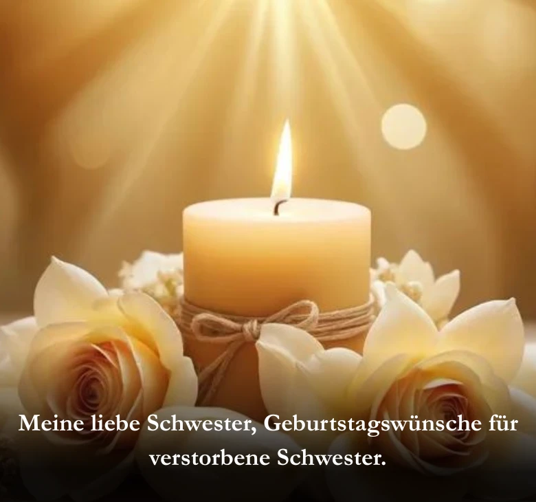 Meine liebe Schwester, Geburtstagswünsche für verstorbene Schwester