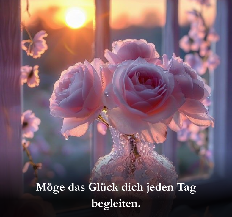 Möge das Glück dich jeden Tag begleiten
