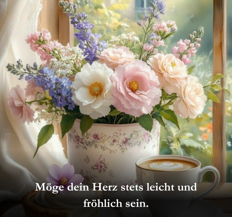 Möge dein Herz stets leicht und fröhlich sein