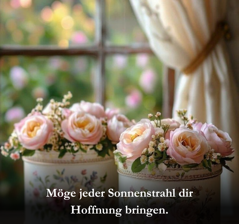 Möge jeder Sonnenstrahl dir Hoffnung bringen
