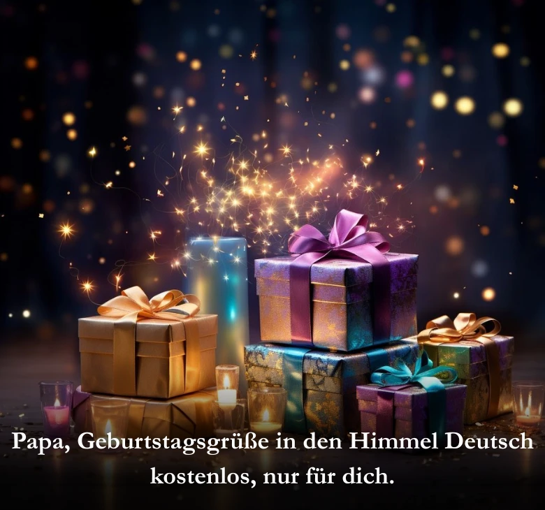 Papa, Geburtstagsgrüße in den Himmel Deutsch kostenlos, nur für dich