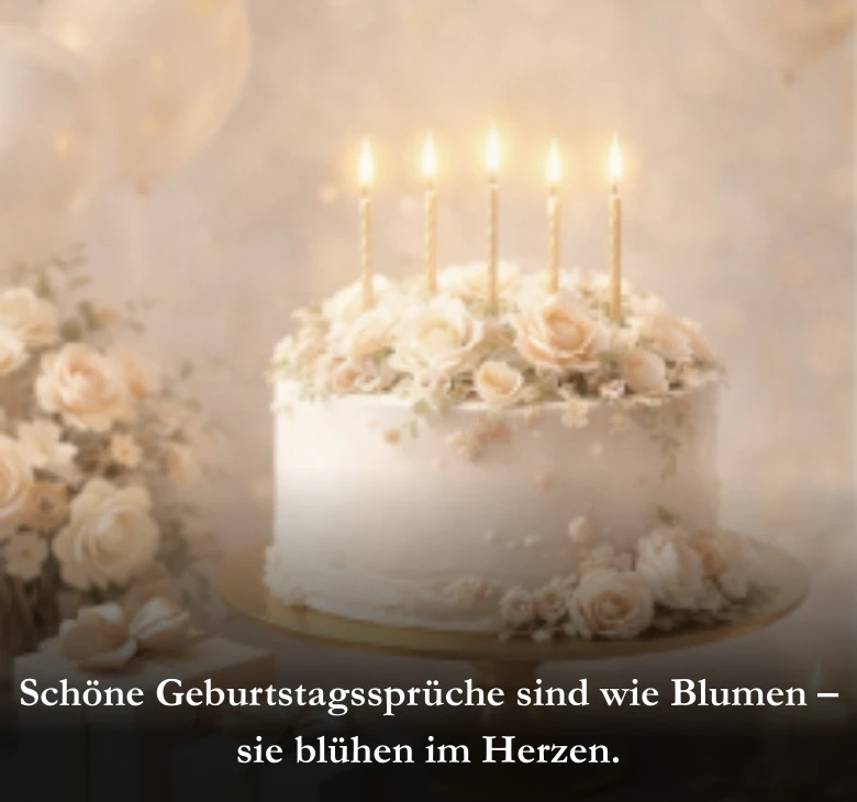 Schöne Geburtstagssprüche sind wie Blumen – sie blühen im Herzen