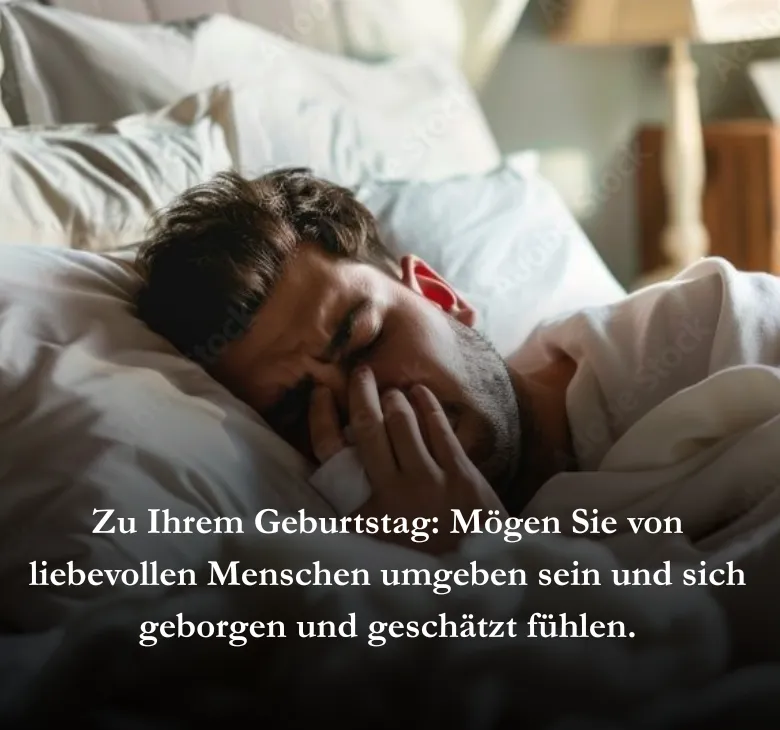 Zu Ihrem Geburtstag: Mögen Sie von liebevollen Menschen umgeben sein und sich geborgen und geschätzt fühlen.