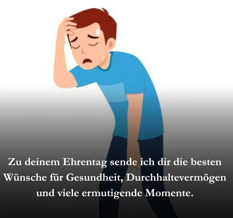 Zu deinem Ehrentag sende ich dir die besten Wünsche für Gesundheit, Durchhaltevermögen und viele ermutigende Momente.