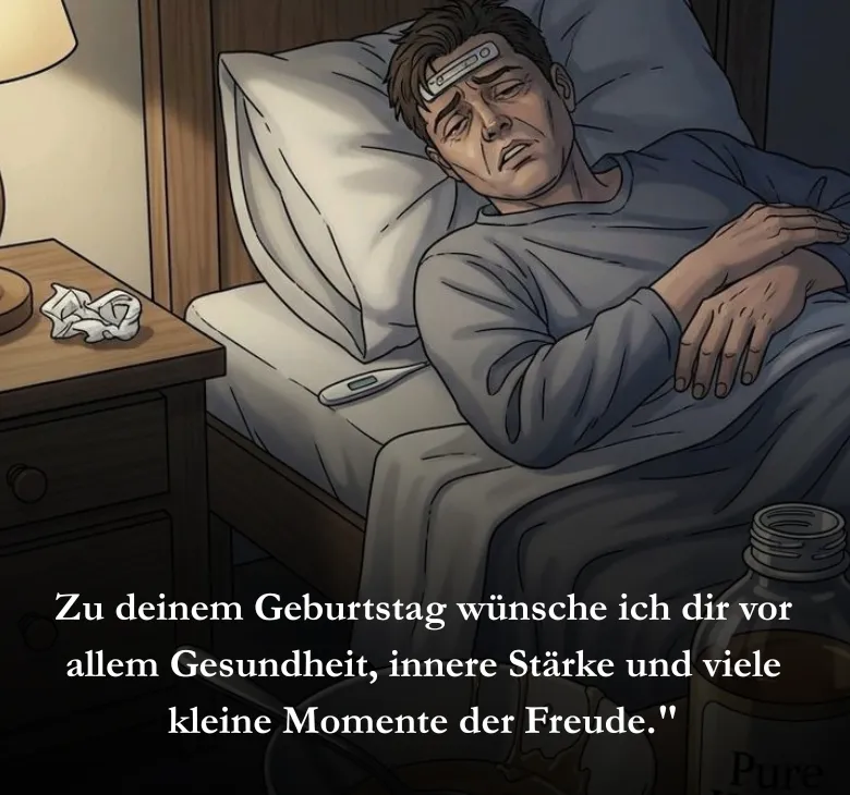 Zu deinem Geburtstag wünsche ich dir vor allem Gesundheit, innere Stärke und viele kleine Momente der Freude