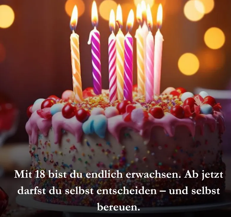 Mit 18 bist du endlich erwachsen. Ab jetzt darfst du selbst entscheiden – und selbst bereuen.