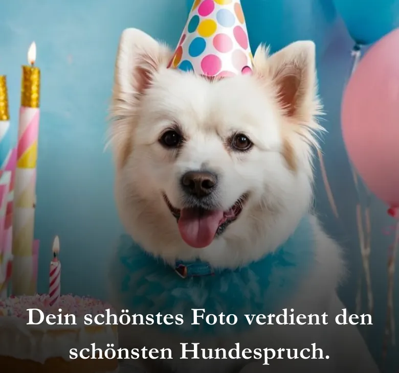 Dein schönstes Foto verdient den schönsten Hundespruch.