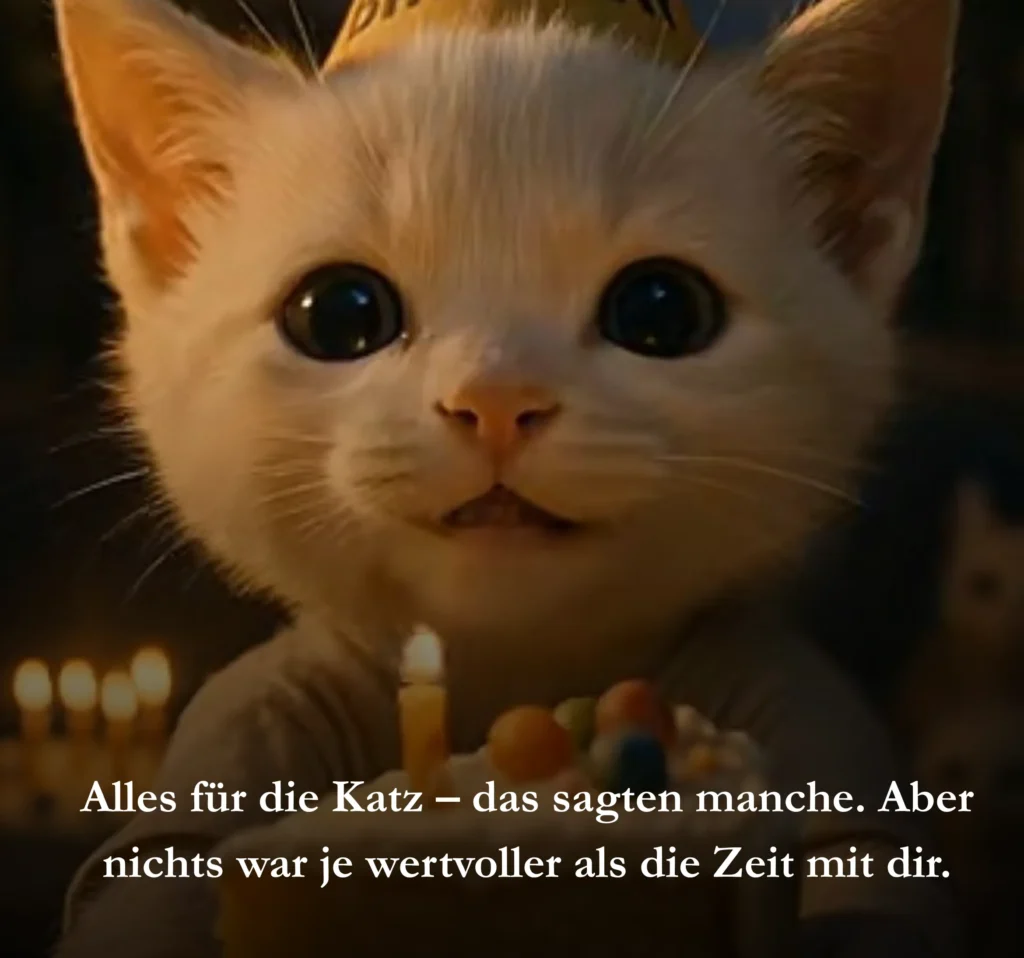 Alles für die Katz – das sagten manche. Aber nichts war je wertvoller als die Zeit mit dir.