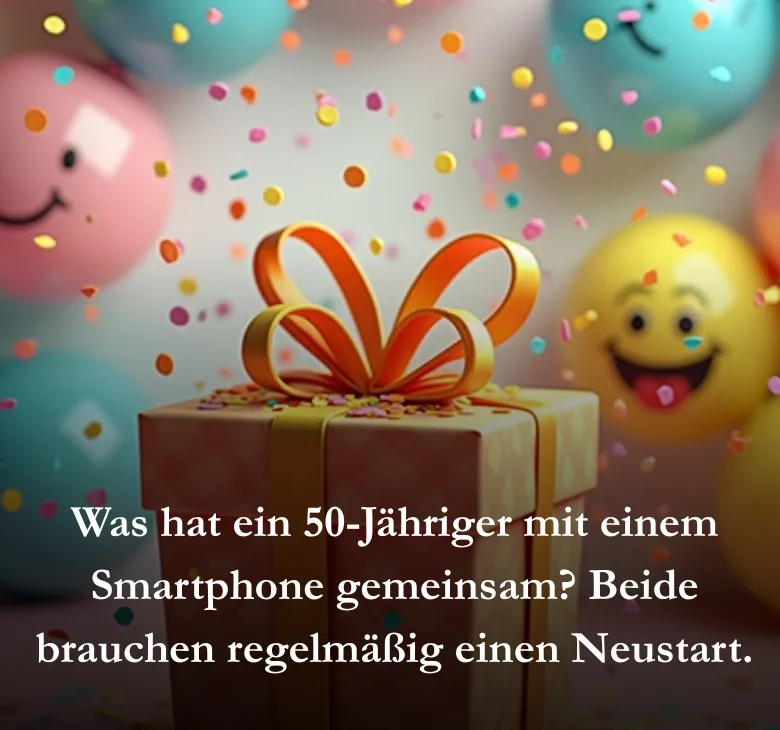 Was hat ein 50-Jähriger mit einem Smartphone gemeinsam? Beide brauchen regelmäßig einen Neustart.