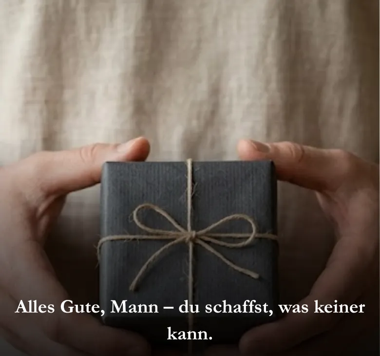 Alles Gute, Mann – du schaffst, was keiner kann.