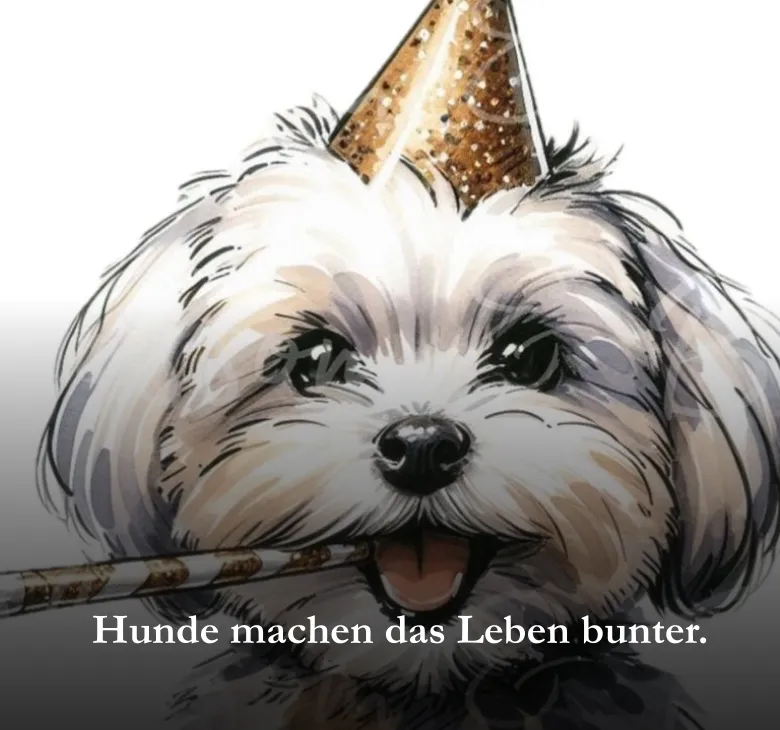 Hunde machen das Leben bunter.
