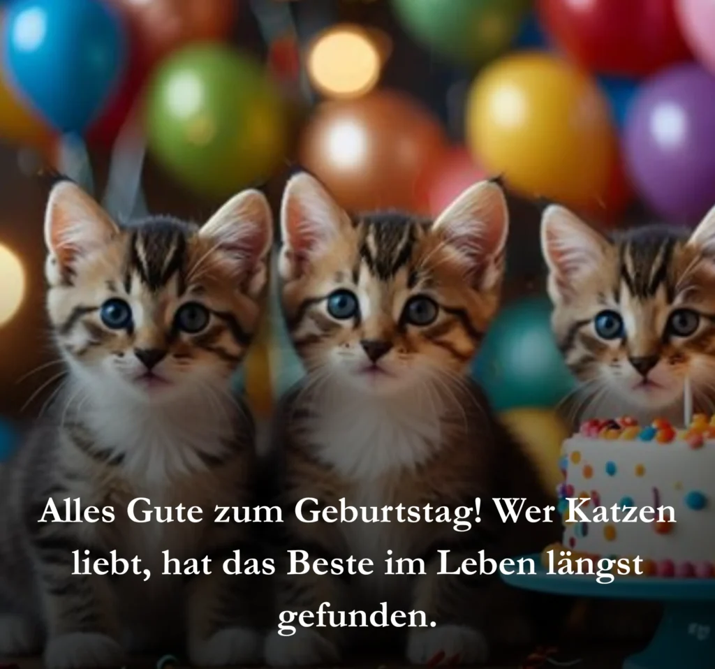 Alles Gute zum Geburtstag! Wer Katzen liebt, hat das Beste im Leben längst gefunden.