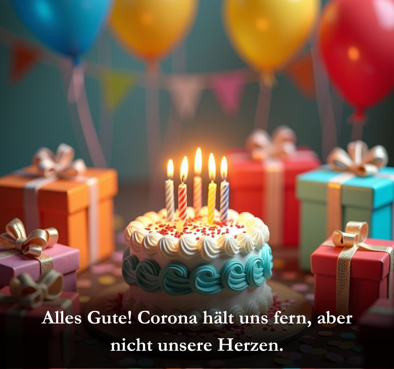 Alles Gute! Corona hält uns fern, aber nicht unsere Herzen