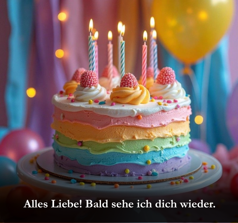 Alles Liebe! Bald sehe ich dich wieder