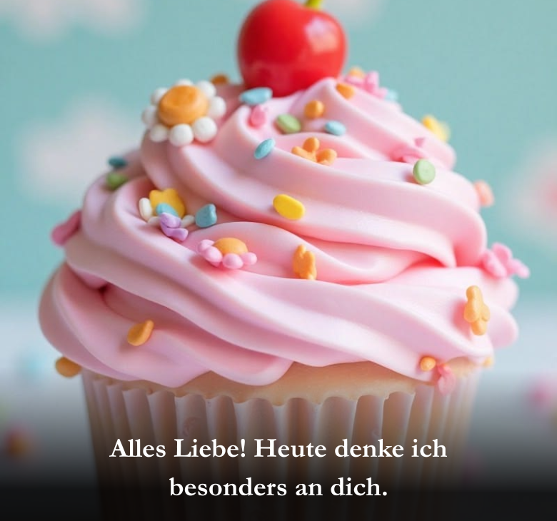 Alles Liebe! Heute denke ich besonders an dich