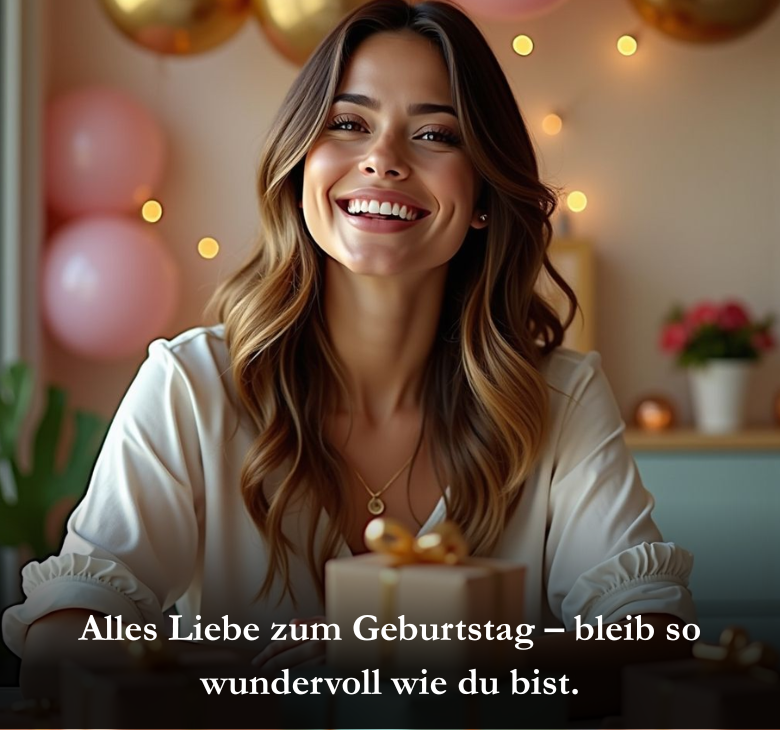 Alles Liebe zum Geburtstag – bleib so wundervoll wie du bist