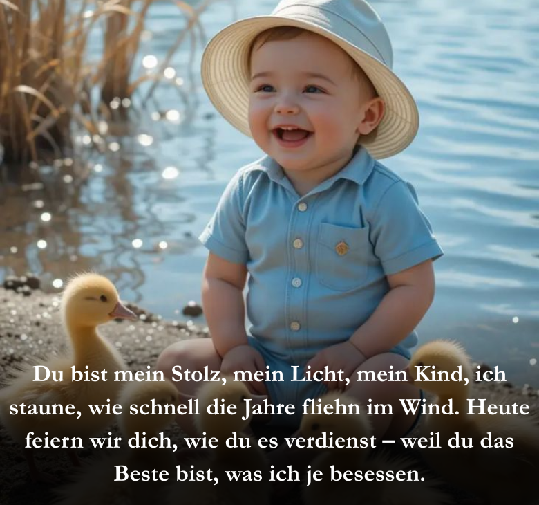 Du bist mein Stolz, mein Licht, mein Kind, ich staune, wie schnell die Jahre fliehn im Wind. Heute feiern wir dich, wie du es verdienst – weil du das Beste bist, was ich je besessen.